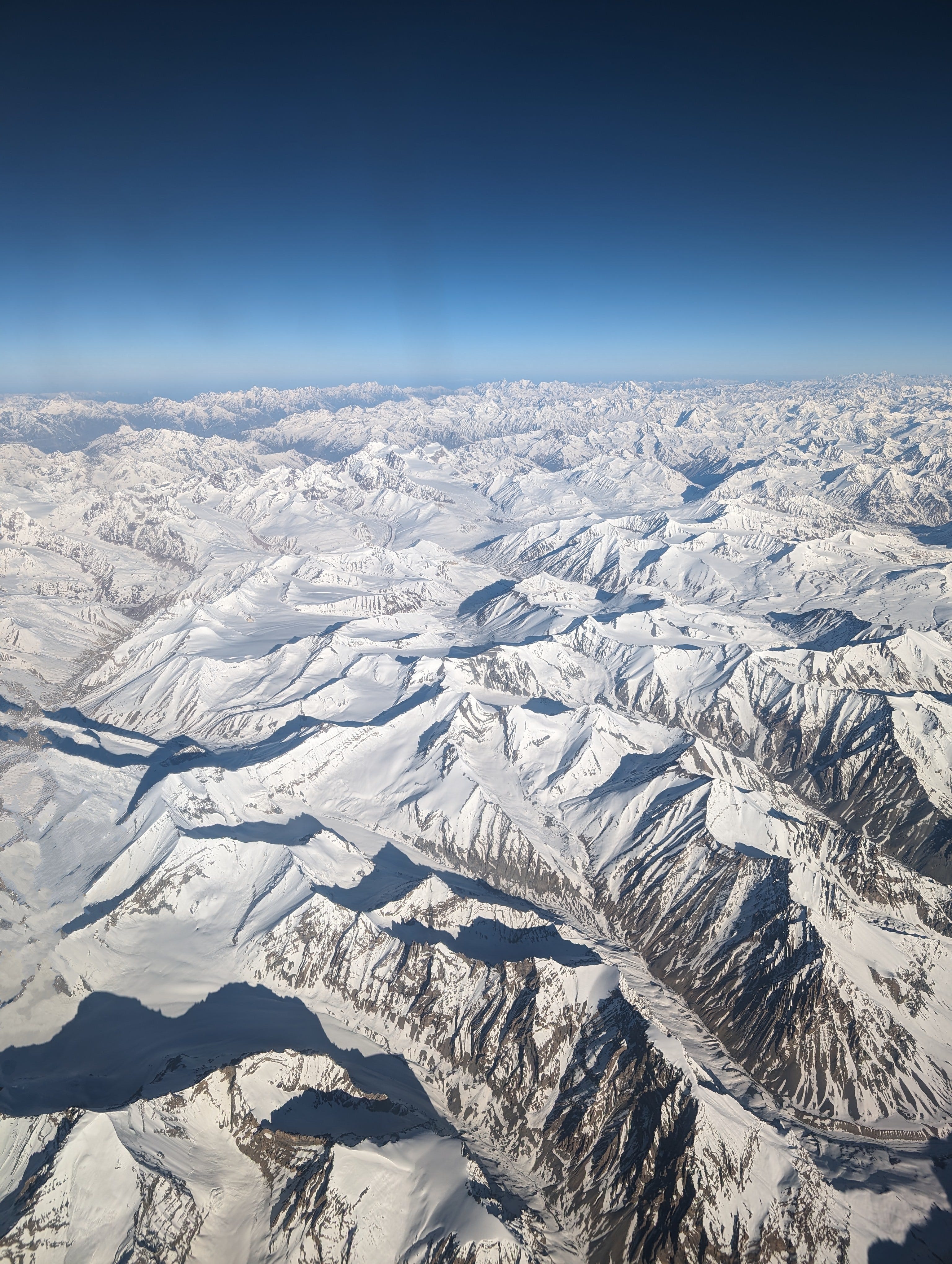 Stunning view of Ladakh mountains from the plane